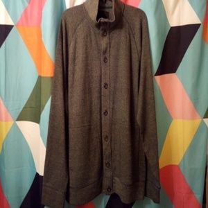 Men's Long sleeve button up sweatshirt